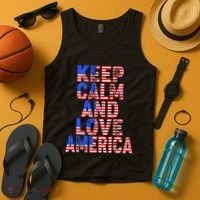 Keep Calm and Love America Tank Top thumb 4