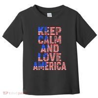 Keep Calm and Love America Toddler T-Shirt thumb 0
