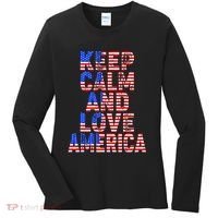 Keep Calm and Love America Women's Long Sleeve Shirt thumb 0