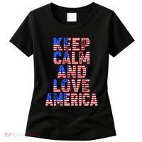 Keep Calm and Love America Women's T-Shirt thumb 0