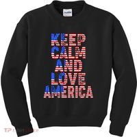 Keep Calm and Love America Kids Sweatshirt thumb 0