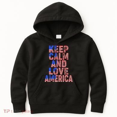 Keep Calm and Love America Kids Hoodie