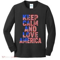 Keep Calm and Love America Kids Long Sleeve Shirt thumb 0