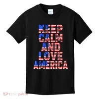 Keep Calm and Love America Kids T-Shirt thumb 0