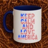 Keep Calm and Love America Coffee Mug thumb 2