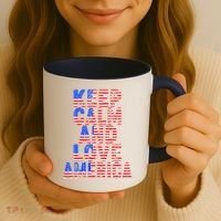 Keep Calm and Love America Coffee Mug thumb 3
