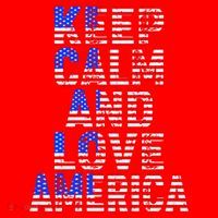 Keep Calm and Love America Santa Hat thumb 1