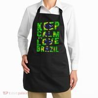 Keep Calm and Love Brazil Apron thumb 2