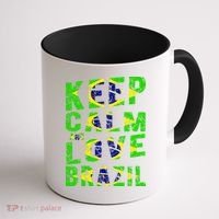 Keep Calm and Love Brazil Coffee Mug thumb 1