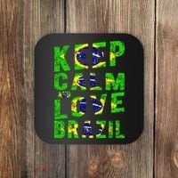 Keep Calm and Love Brazil Coaster thumb 0