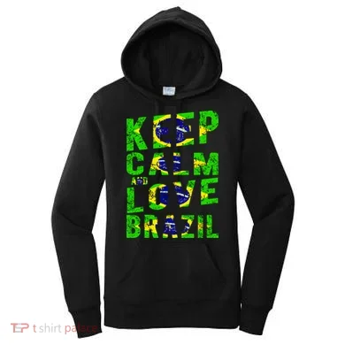 Keep Calm and Love Brazil Women's Hoodie