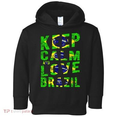 Keep Calm and Love Brazil Toddler Hoodie