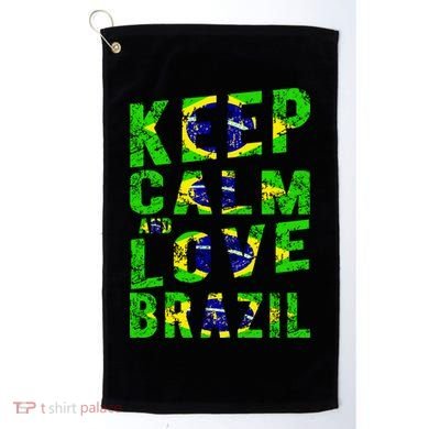 Keep Calm and Love Brazil Golf Towel