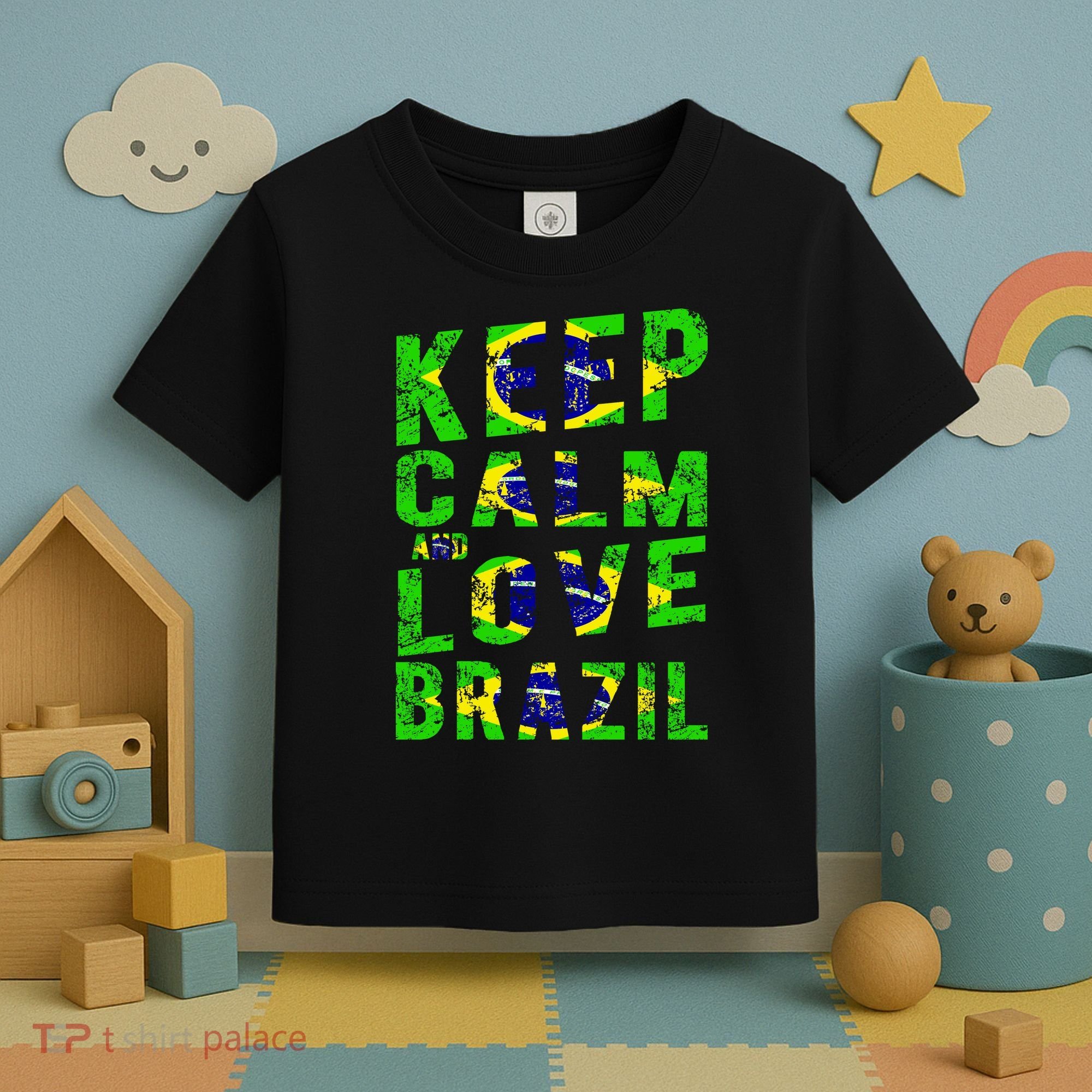 Keep Calm and Love Brazil Toddler T-Shirt