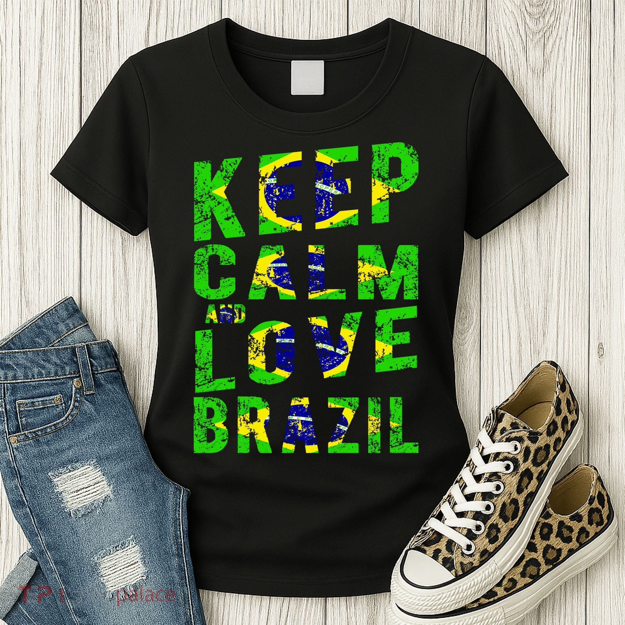 Keep Calm and Love Brazil Women's T-Shirt