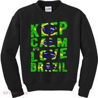 Keep Calm and Love Brazil Kids Sweatshirt thumb 0