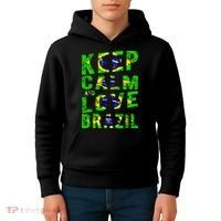 Keep Calm and Love Brazil Kids Hoodie thumb 4