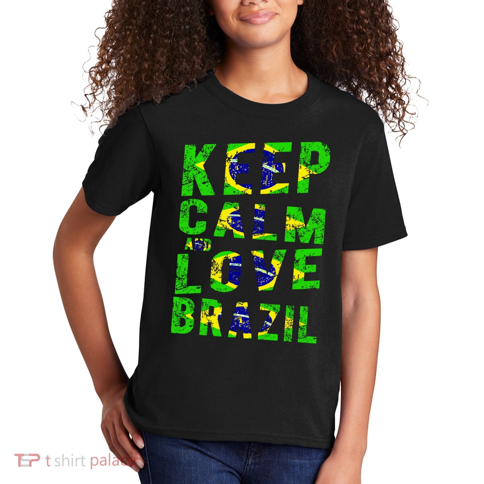 Keep Calm and Love Brazil Kids T-Shirt
