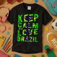 Keep Calm and Love Brazil Kids T-Shirt thumb 3