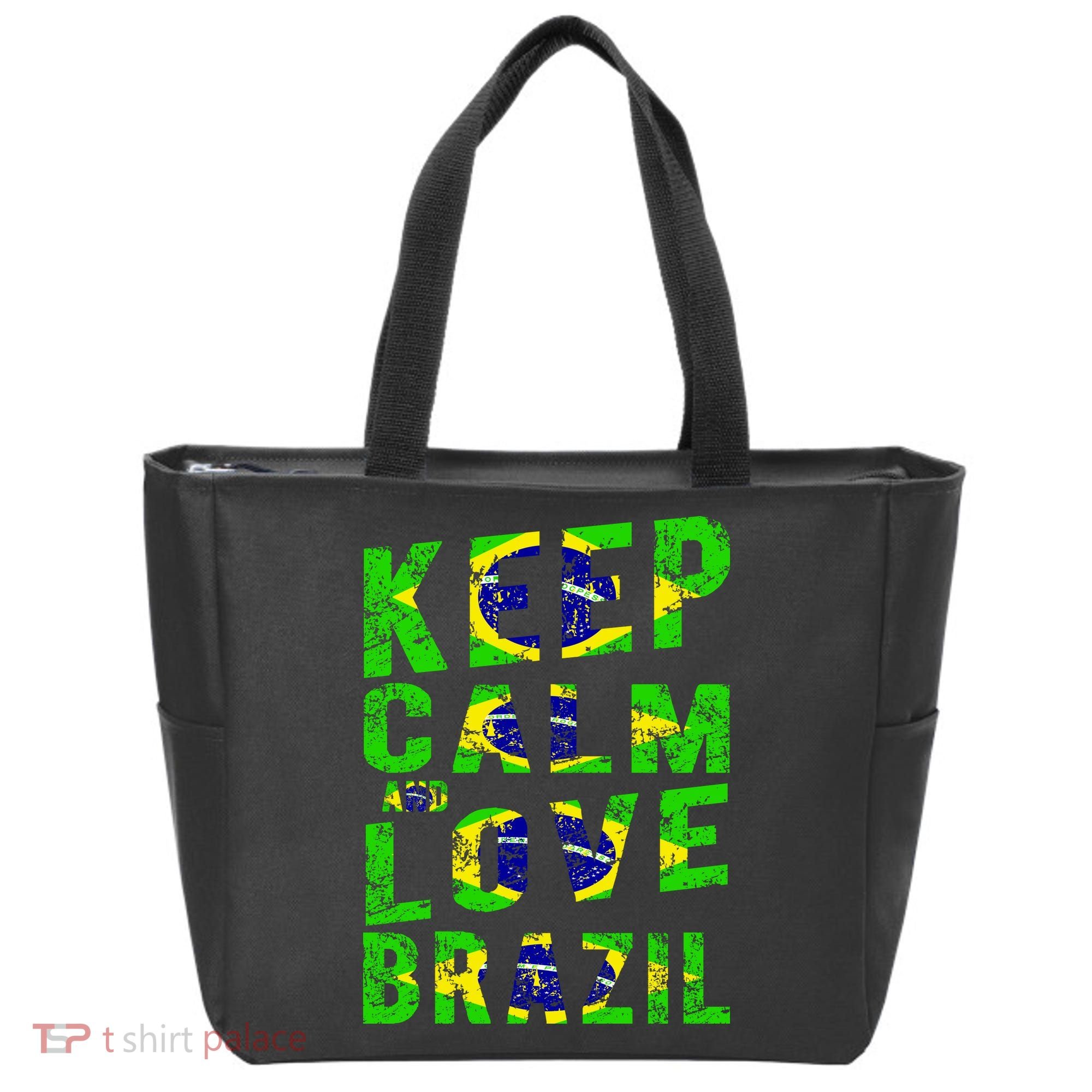 Keep Calm and Love Brazil Tote Bag