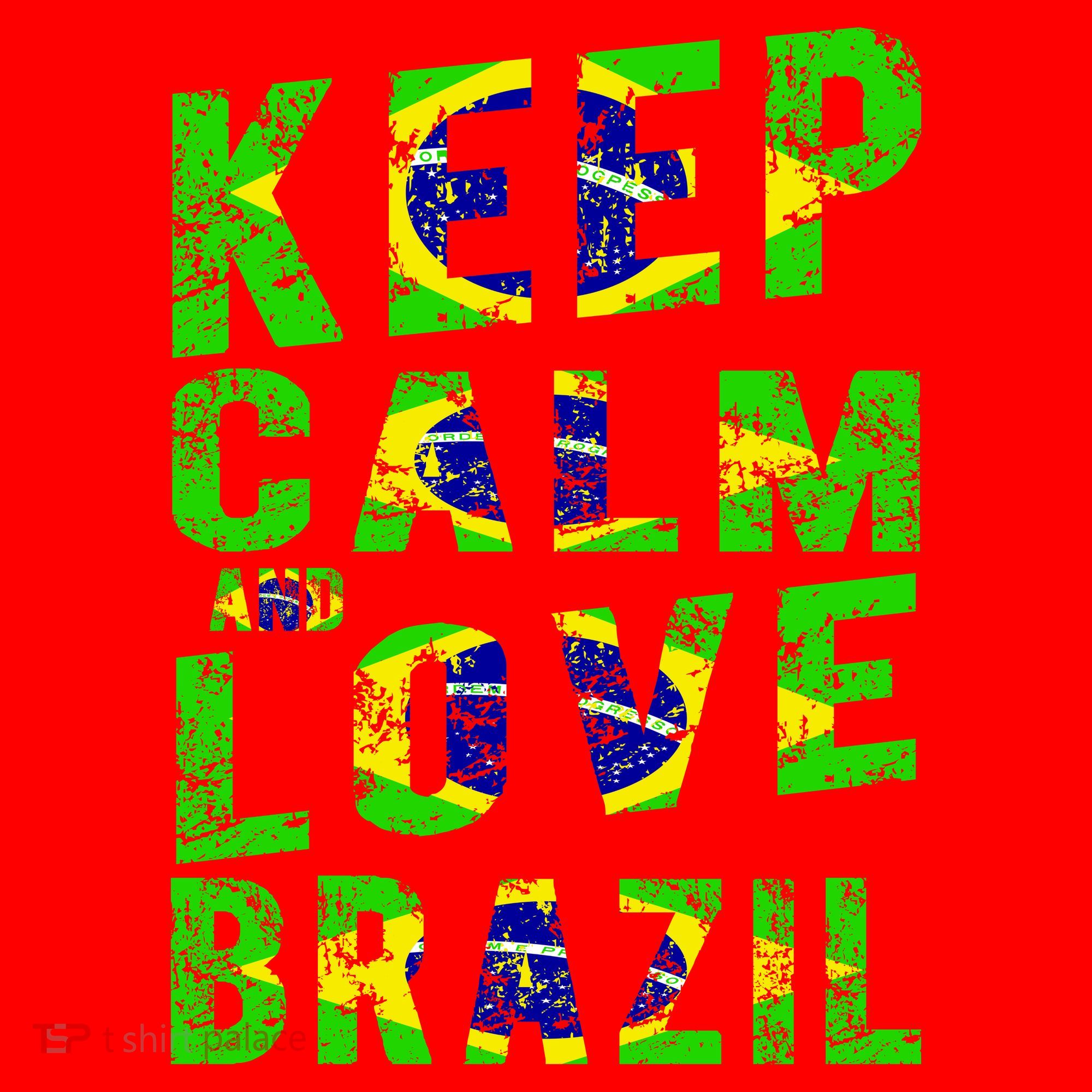 Keep Calm and Love Brazil Santa Hat