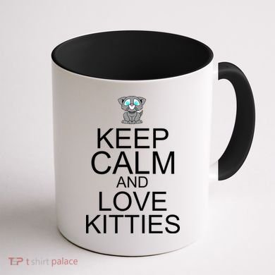 Keep Calm And Love Kitties Coffee Mug back