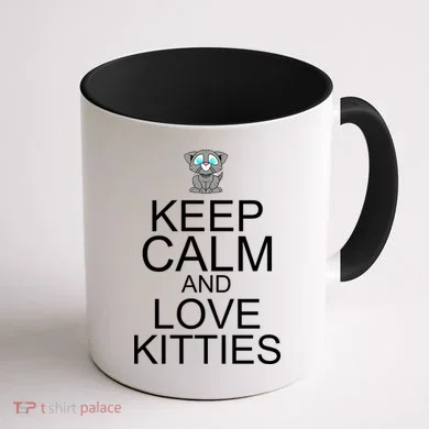Keep Calm And Love Kitties Coffee Mug back