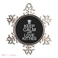 Keep Calm And Love Kitties Ornament thumb 0