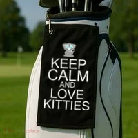 Keep Calm And Love Kitties Golf Towel thumb 2