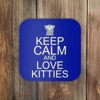 Keep Calm And Love Kitties Coaster thumb 0