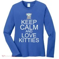 Keep Calm And Love Kitties Women's Long Sleeve Shirt thumb 0