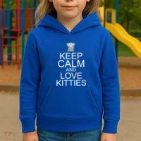 Keep Calm And Love Kitties Kids Hoodie thumb 3