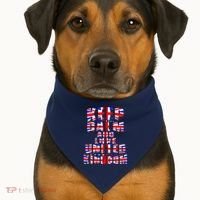 Keep Calm and Love United Kingdom USA-Made Doggie Bandana thumb 1