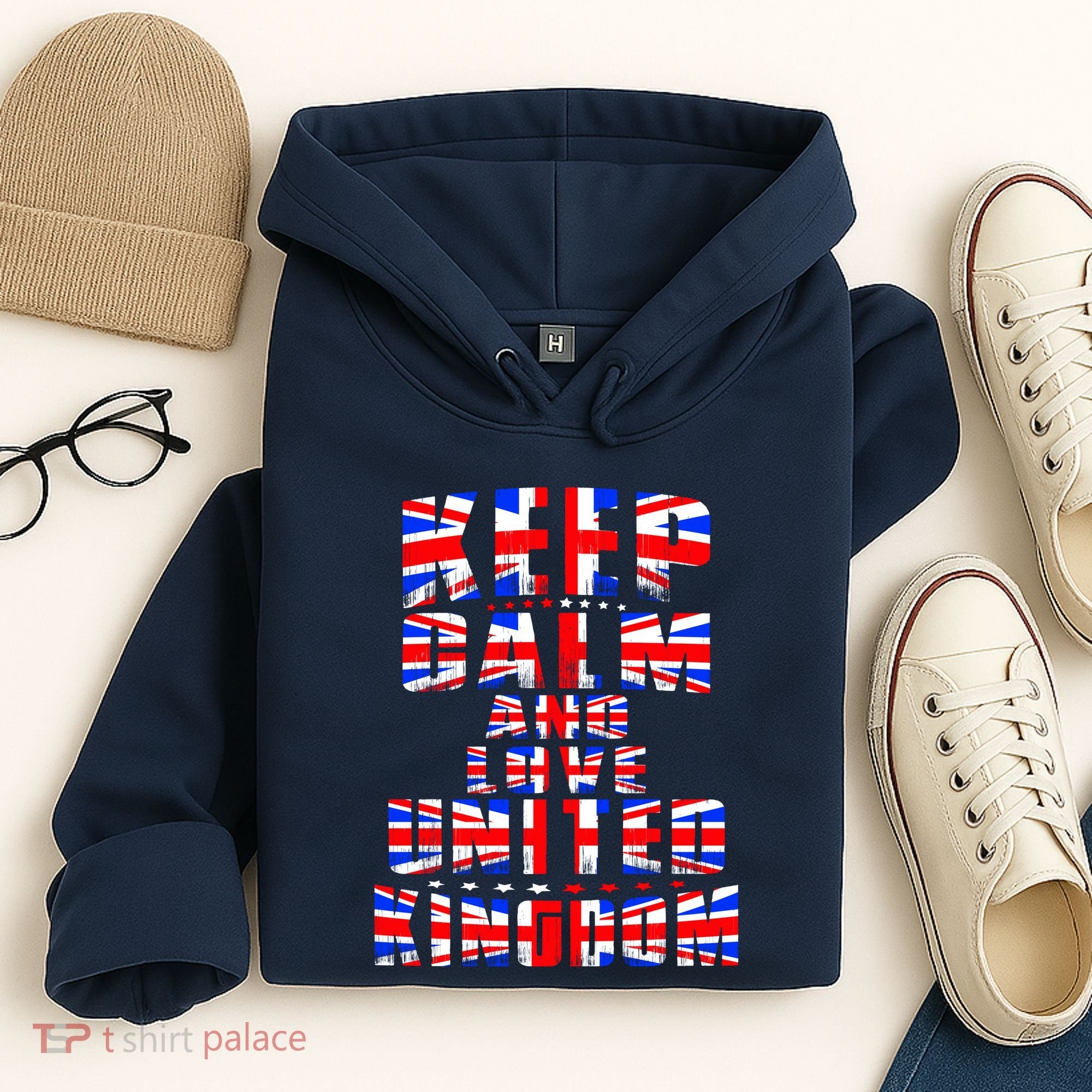 Keep Calm and Love United Kingdom Hoodie