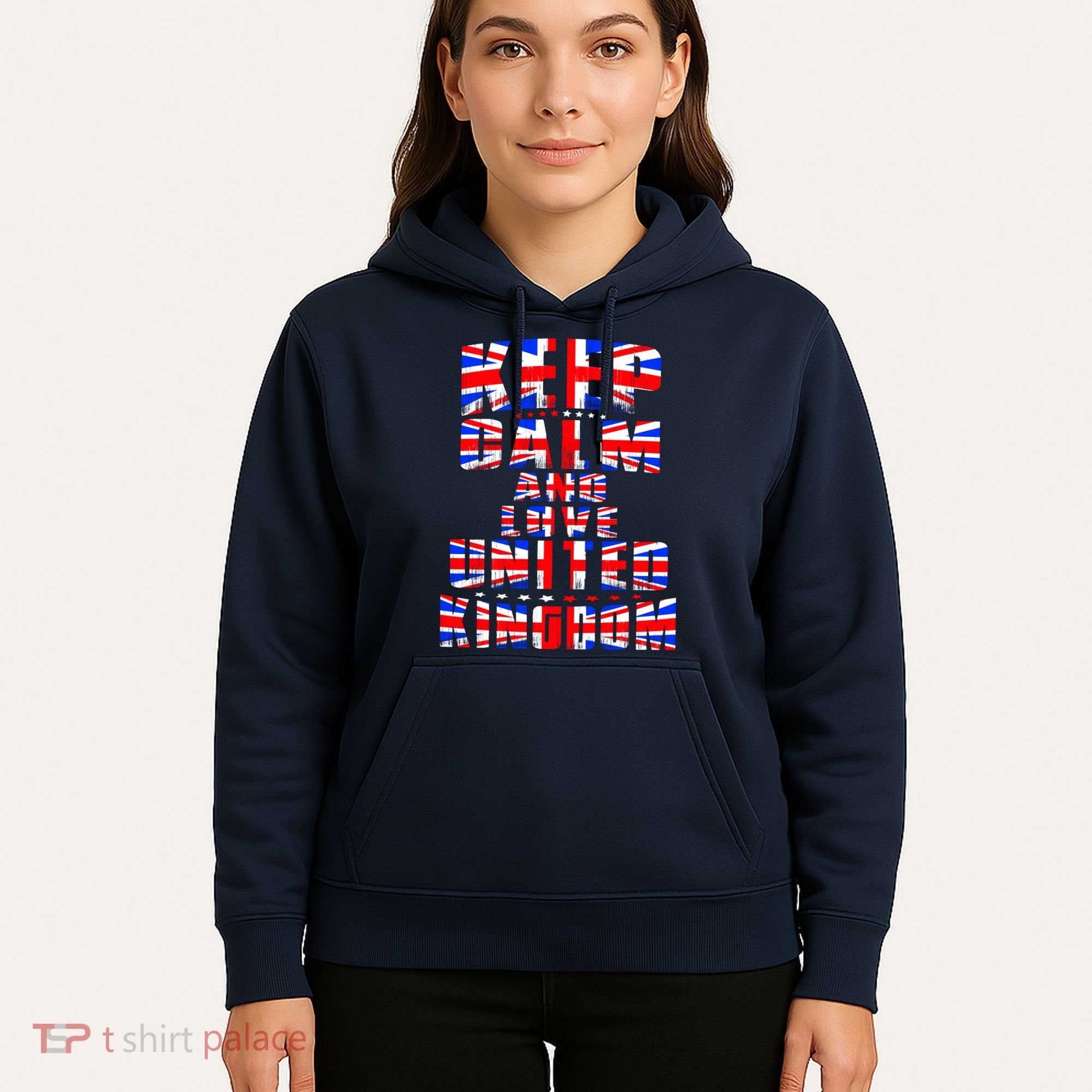 Keep Calm and Love United Kingdom Hoodie