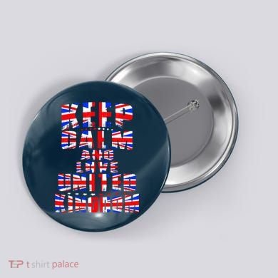 Keep Calm and Love United Kingdom Button