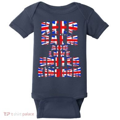 Keep Calm and Love United Kingdom Baby Bodysuit