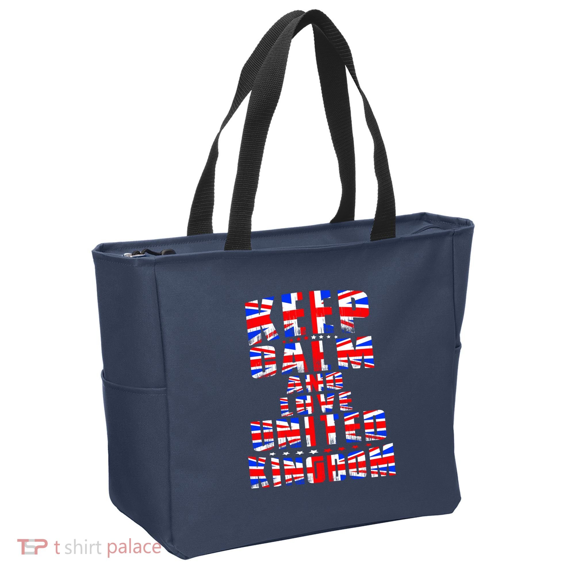 Keep Calm and Love United Kingdom Tote Bag
