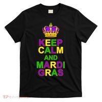 Keep Calm and Mardi Gras Crown New Orleans T-Shirt thumb 0