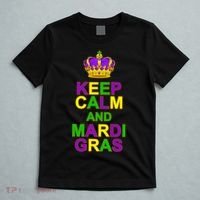 Keep Calm and Mardi Gras Crown New Orleans T-Shirt thumb 5