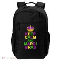Keep Calm and Mardi Gras Crown New Orleans Backpack thumb 0