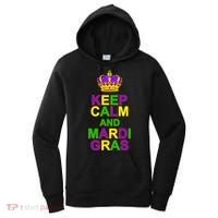 Keep Calm and Mardi Gras Crown New Orleans Women's Hoodie thumb 0