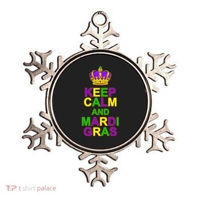 Keep Calm and Mardi Gras Crown New Orleans Ornament