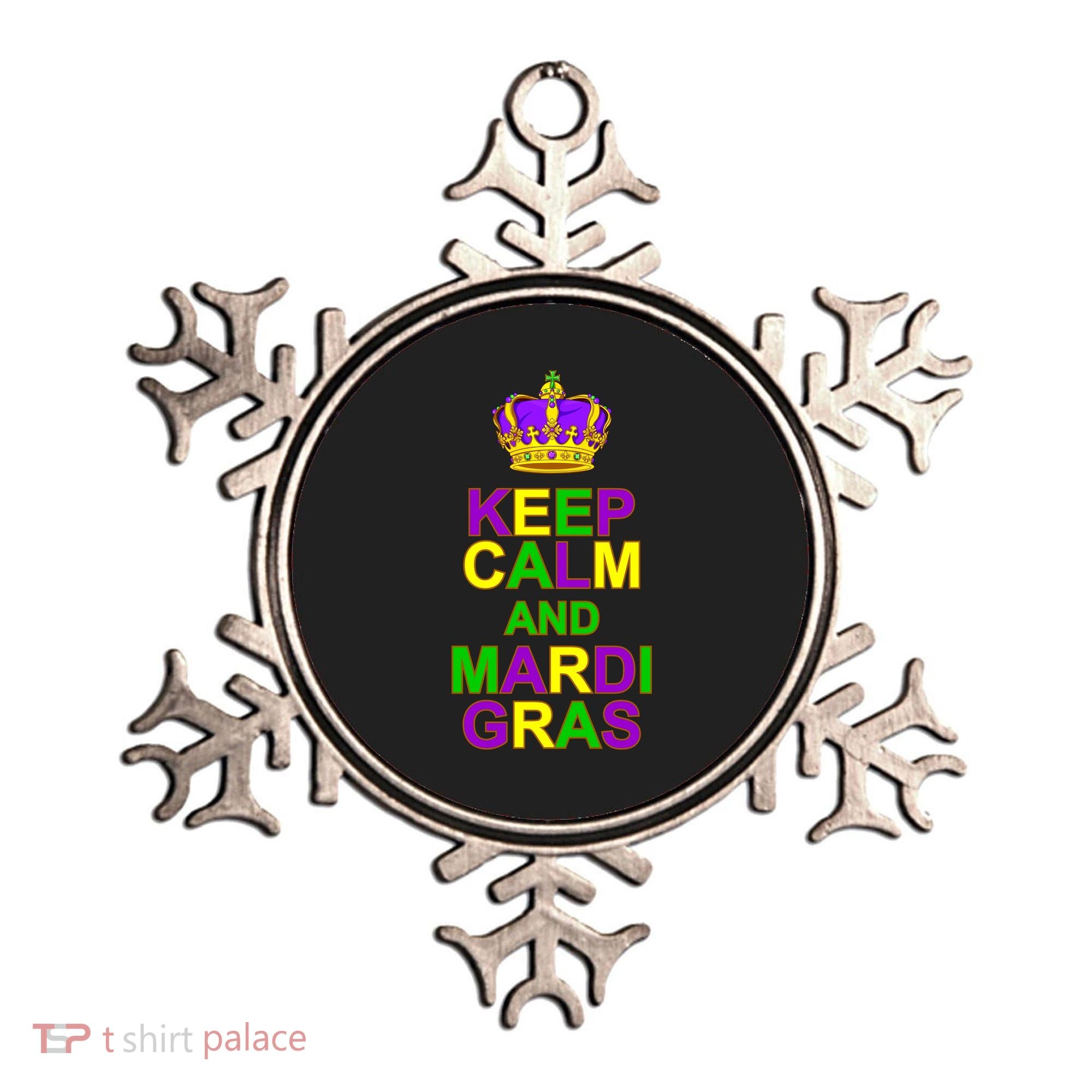 Keep Calm and Mardi Gras Crown New Orleans Ornament