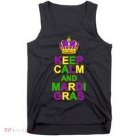 Keep Calm and Mardi Gras Crown New Orleans Tank Top thumb 0