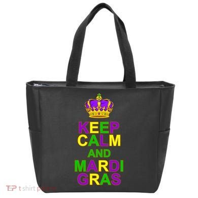 Keep Calm and Mardi Gras Crown New Orleans Tote Bag