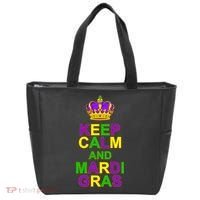Keep Calm and Mardi Gras Crown New Orleans Tote Bag thumb 0