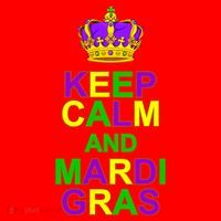 Keep Calm and Mardi Gras Crown New Orleans Santa Hat thumb 1