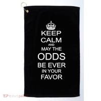 Keep Calm And May The Odds Be Ever In Your Favor Golf Towel thumb 0