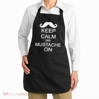 Keep Calm And Mustache On Apron thumb 2
